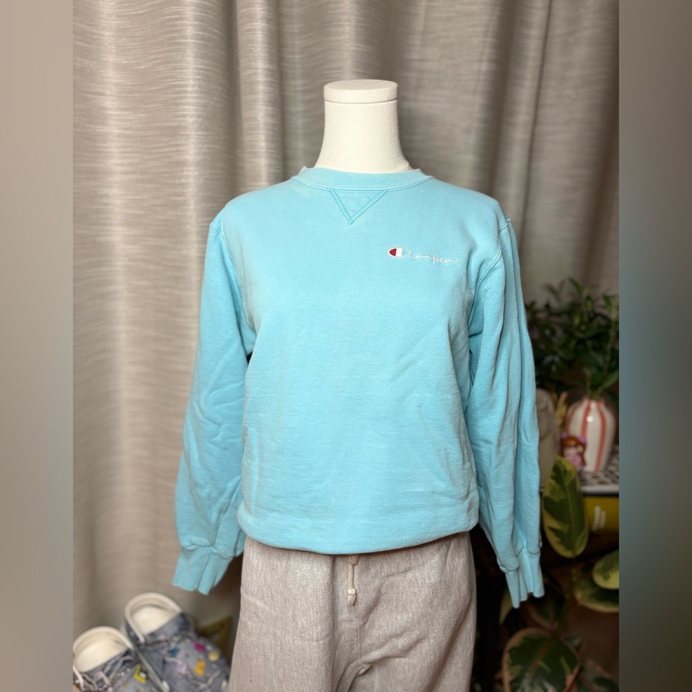 Vintage Champion Robin Egg Blue Crewneck Sweater